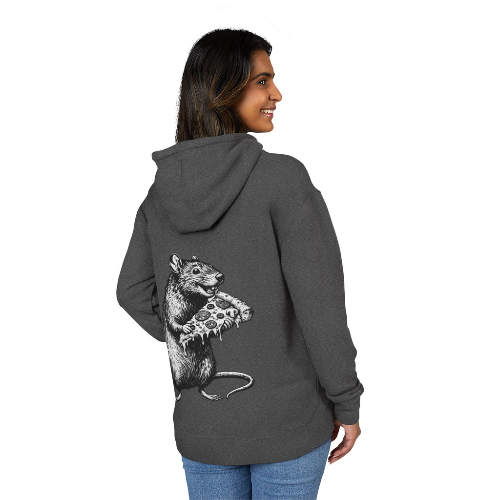 NYC Rats "Where the Rats Eat Better" Rat Holding Pizza Graphic Hoodie