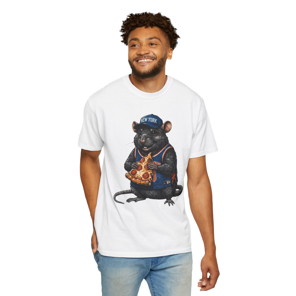 Pizza-Loving Rat Graphic T-Shirt