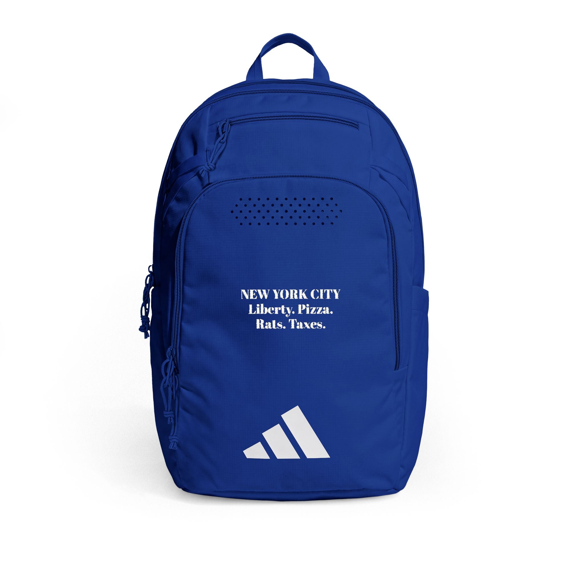 Embroidered Adidas Defender 5 Backpack New York City - Liberty. Pizza. Rats. Taxes.