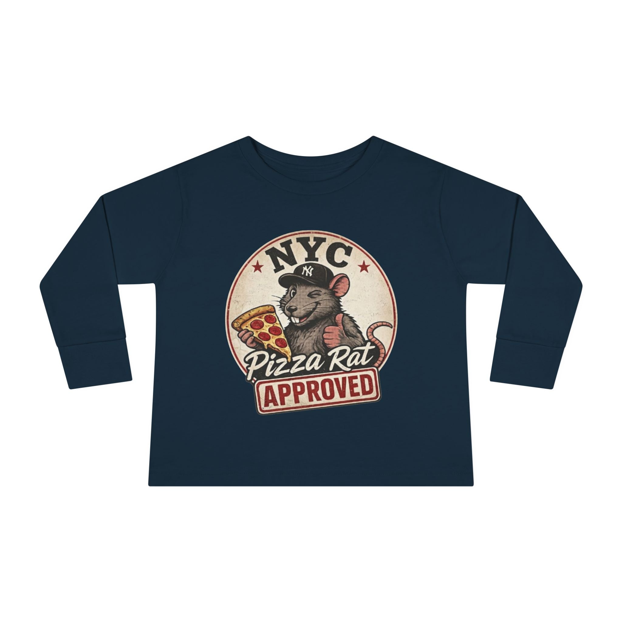 Toddler Tee — NYC Pizza Rat Approved - Long Sleeve Tee