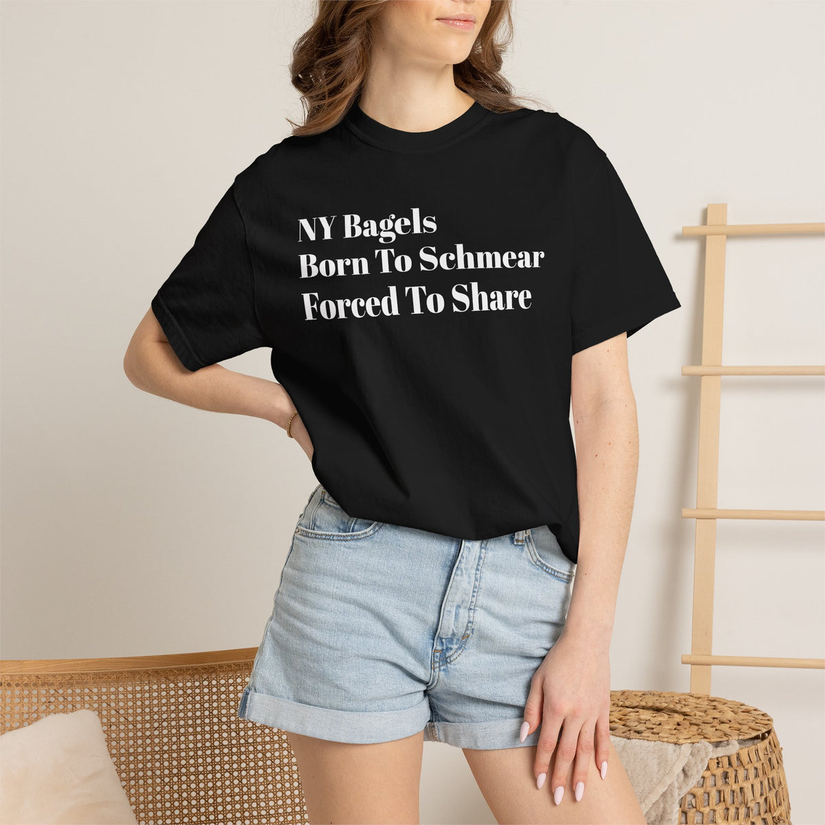 NY Bagels - Born To Schmear - Forced To Share - Tee Shirt