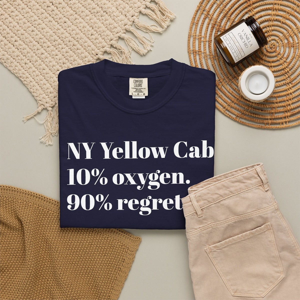 NY Yellow Cab - 10% oxygen. 90% regret. Tee Shirt