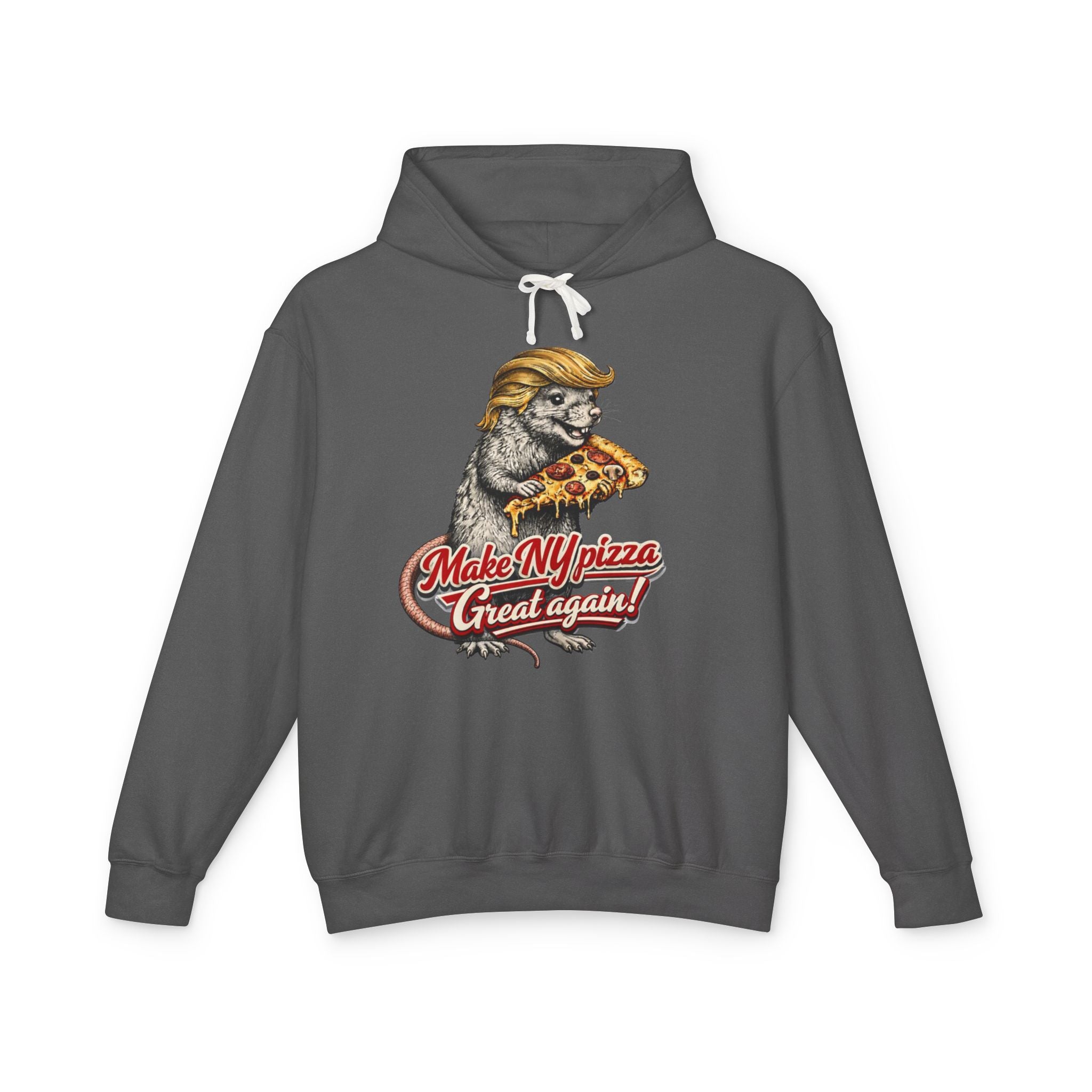 Unisex NYC Pizza Hoodie — "Make NY Pizza Great Again" Tiger with Pizza Graphic