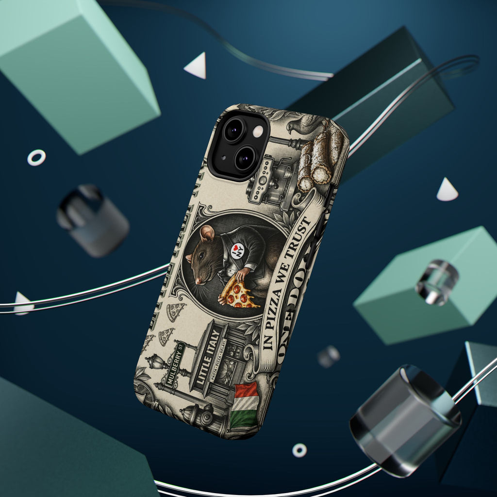 Little Italy NY Phone Case — 'In Pizza We Trust' Italy Rat Art Magnetic Impact-Resistant Case