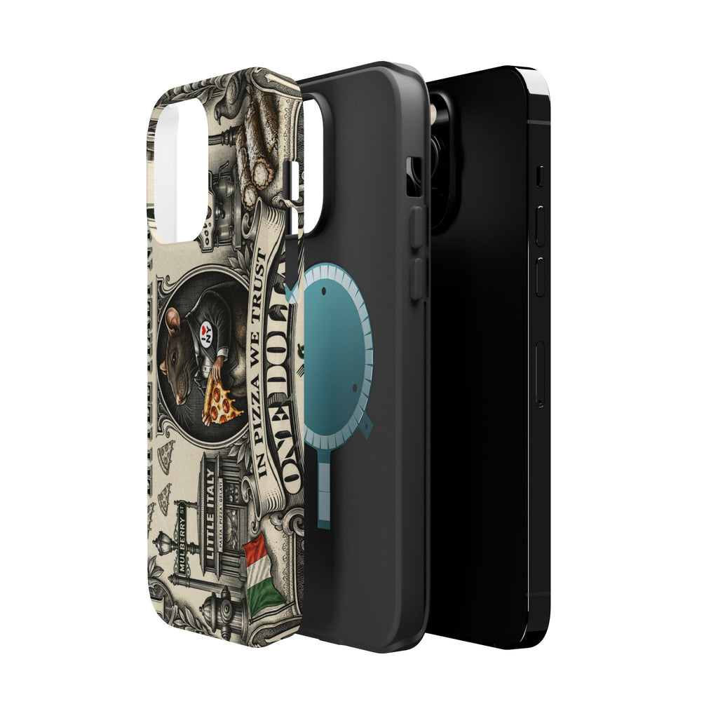 Little Italy NY Phone Case — 'In Pizza We Trust' Italy Rat Art Magnetic Impact-Resistant Case