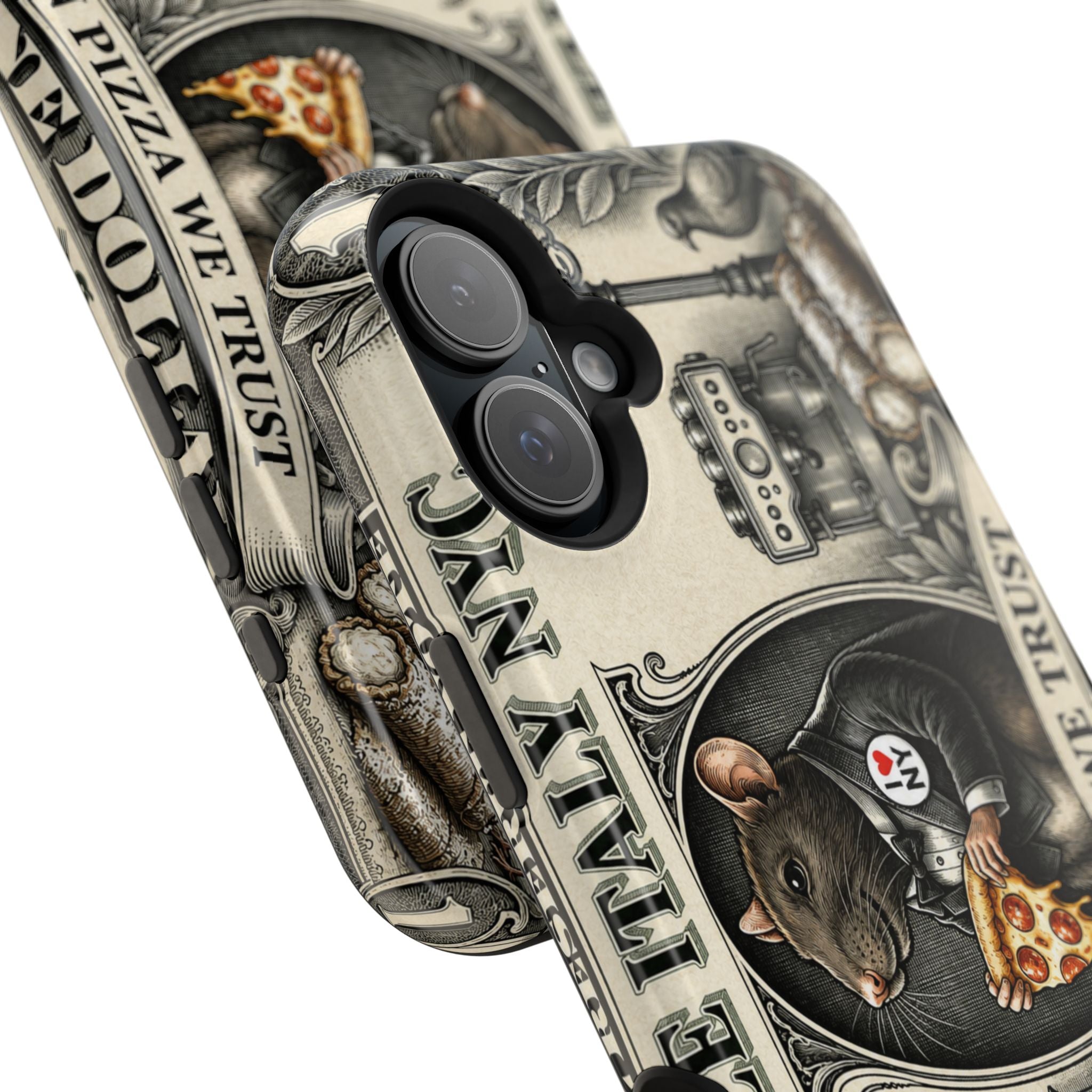 Little Italy NY Phone Case — 'In Pizza We Trust' Italy Rat Art Magnetic Impact-Resistant Case