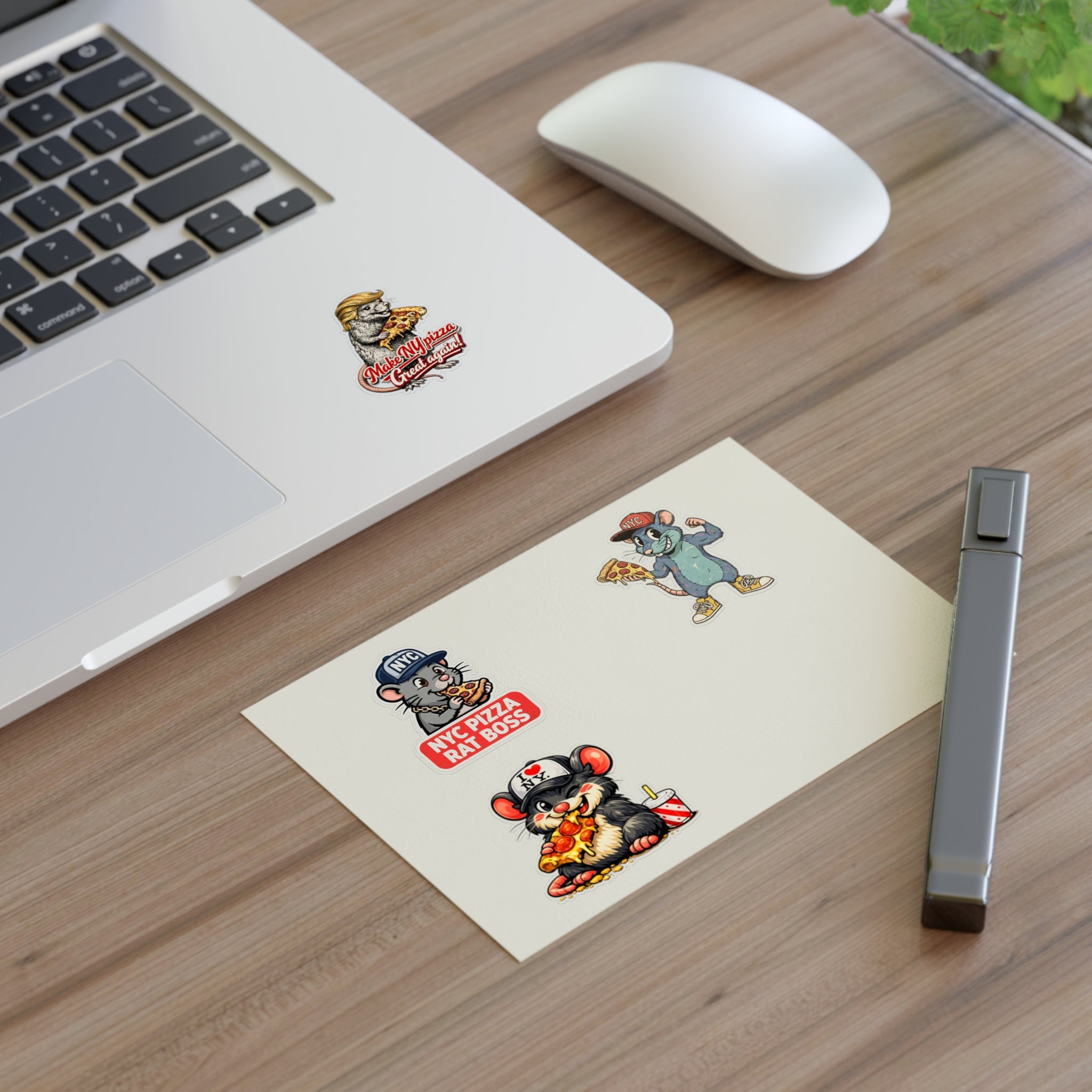 NYC Pizza Rat Sticker Sheet — Retro New York Pizza Rat Boss Decals