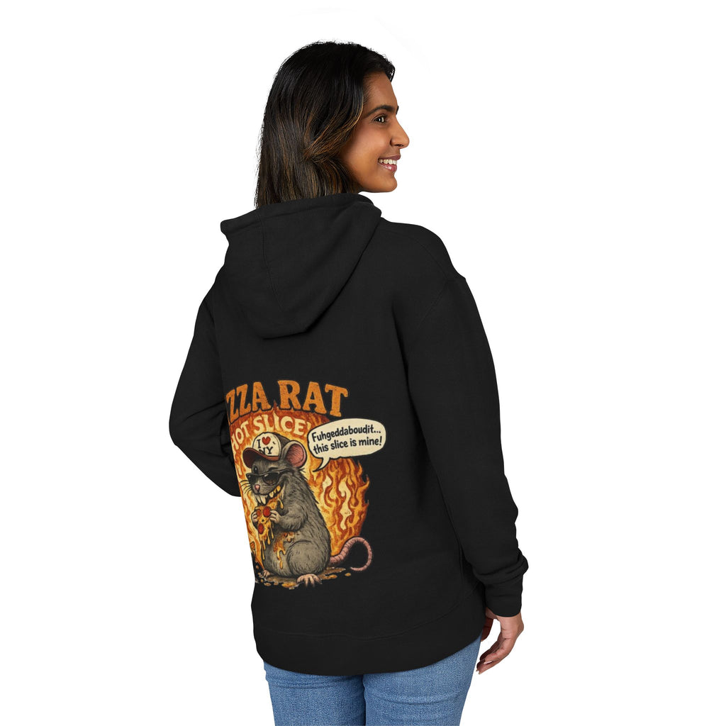 Hoodie — "Where the Rats Eat Better" Front & Pizza Rat Back Graphic Hoodie