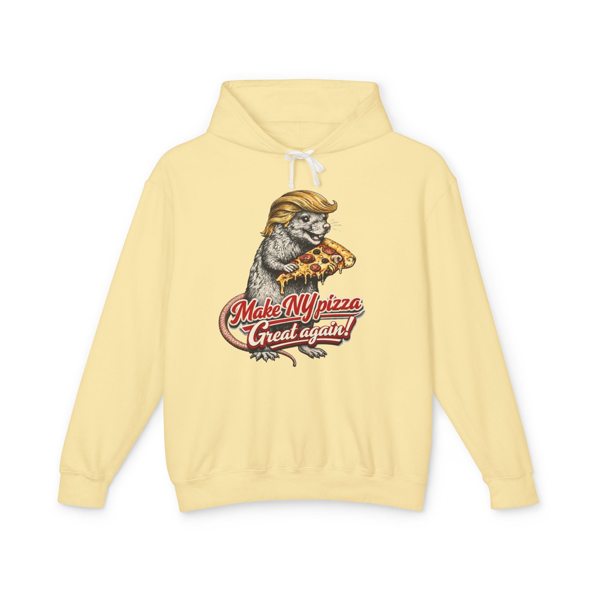 Unisex NYC Pizza Hoodie — "Make NY Pizza Great Again" Tiger with Pizza Graphic