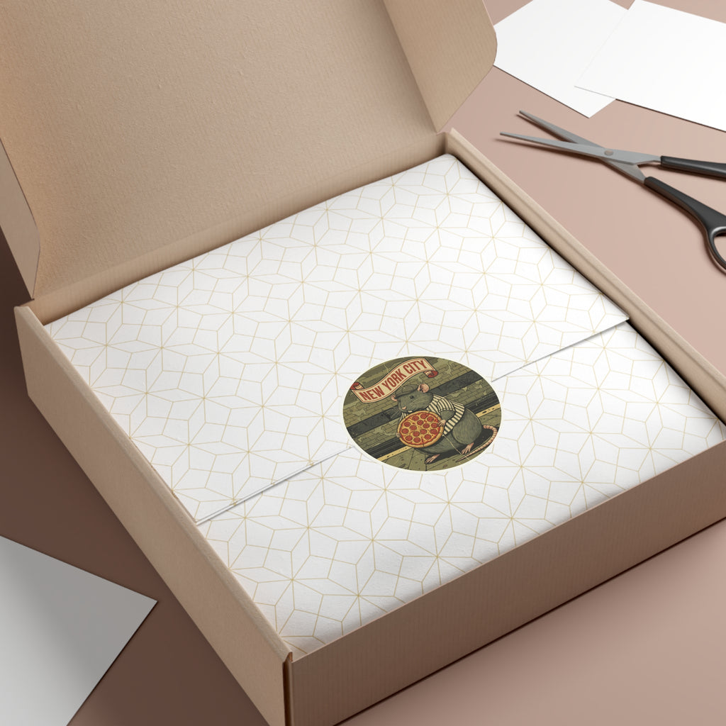 New York City Pizza Rat Round Vinyl Sticker — Retro Subway Art