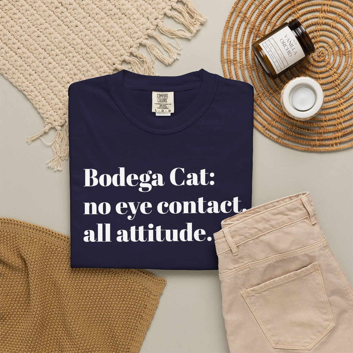 Bodega Cat - No eye contact, All attitude. NY Tee Shirt