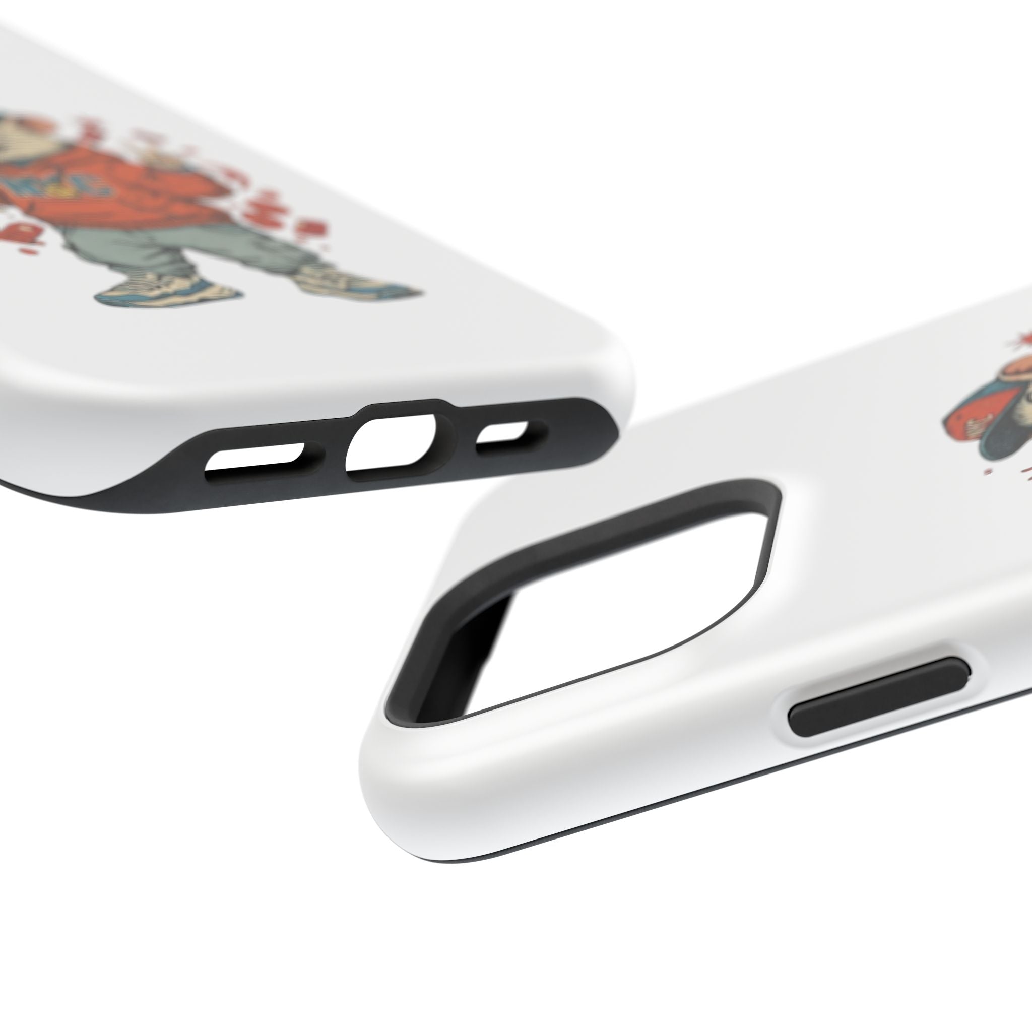 Streetwear Pizza Rat Phone Case — Magnetic Impact‑Resistant iPhone Case with Pizza Skateboard Design