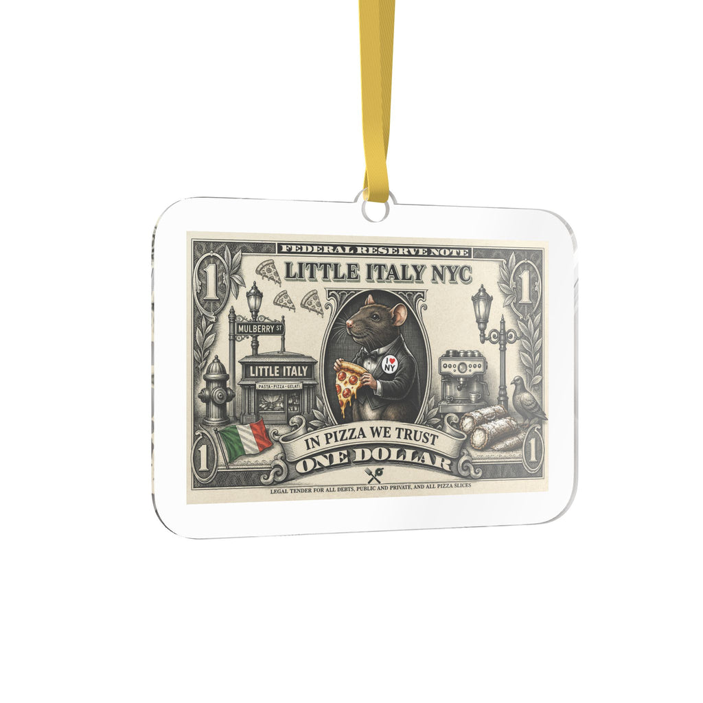 Ornament — Little Italy 'In Pizza We Trust' Dollar Note Christmas Ornament