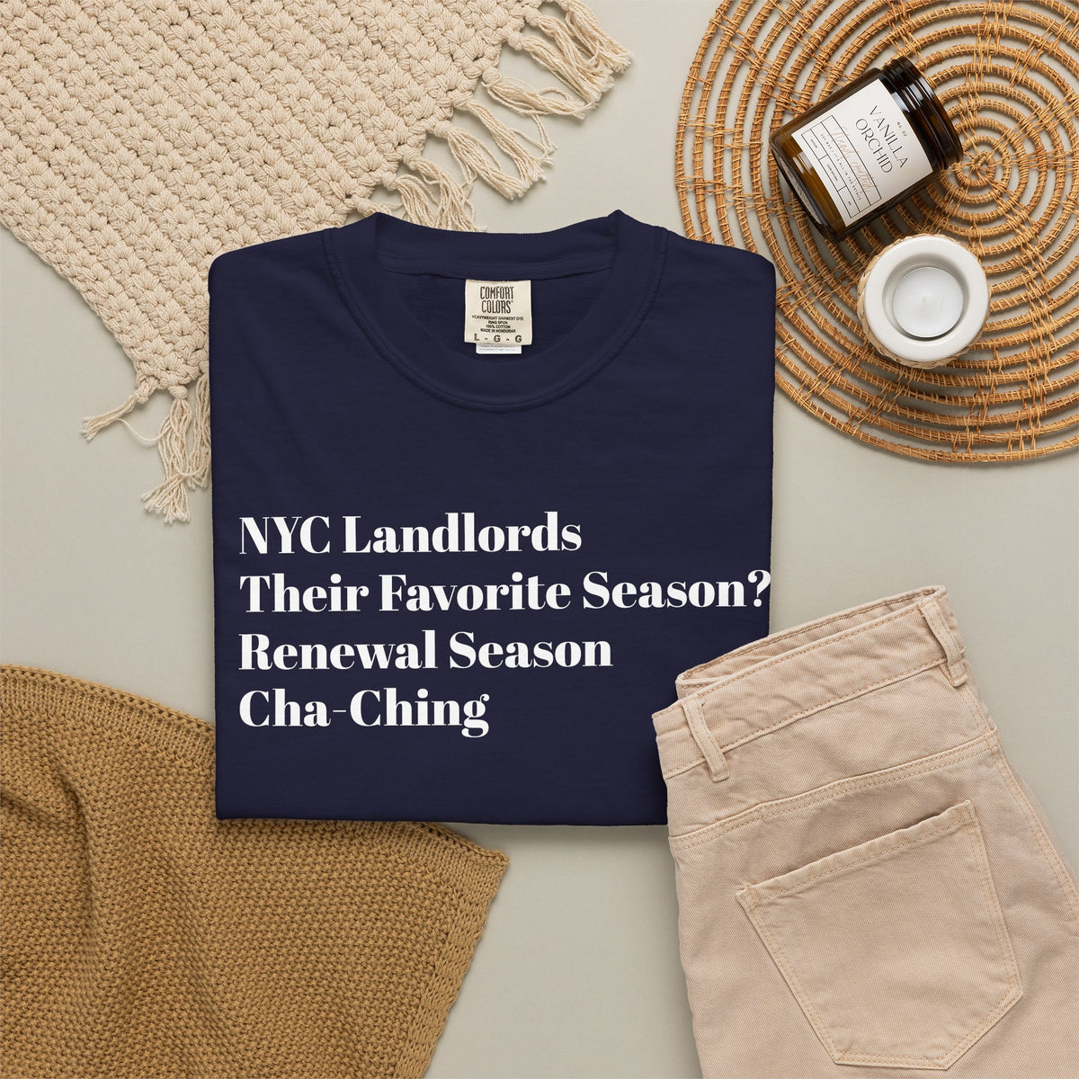 NYC Landlords - Their favorite season? - Renewal season - Cha-Ching - Tee Shirt