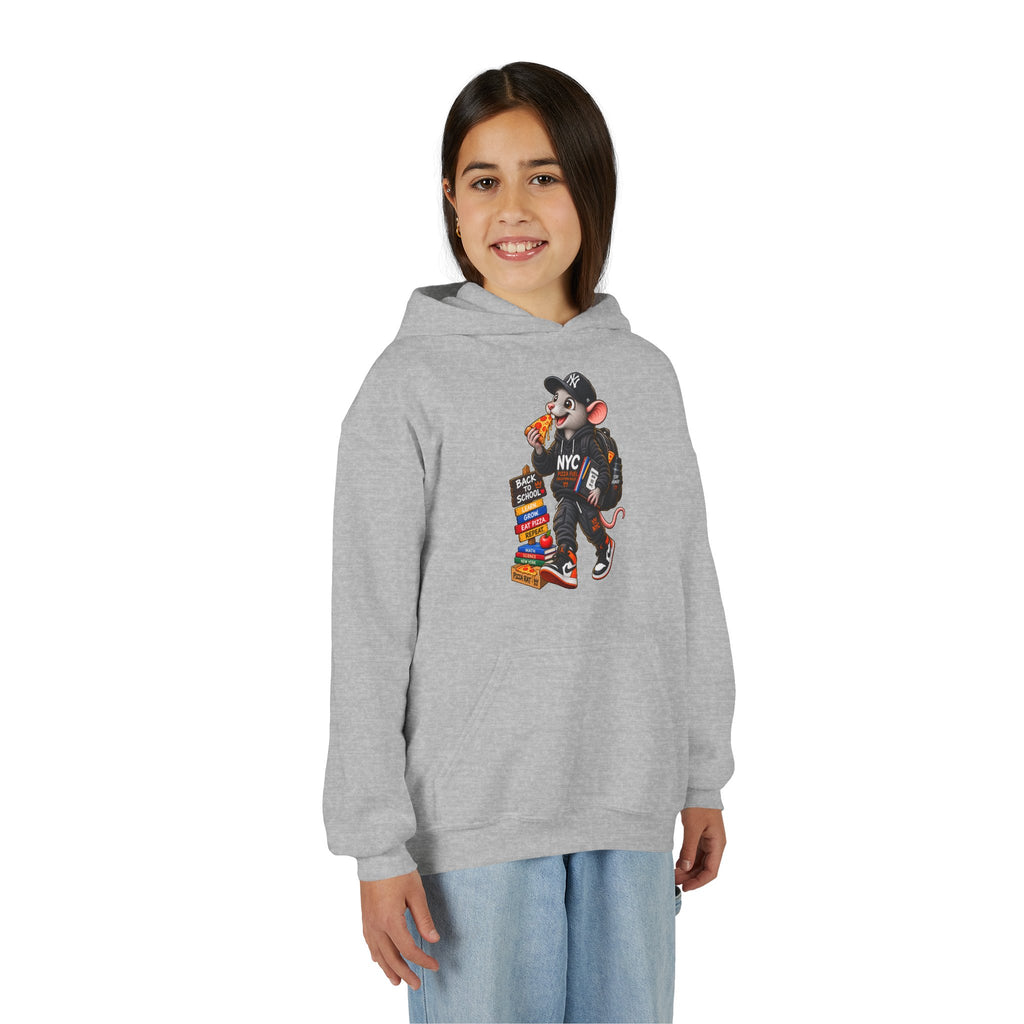 Youth Hoodie — Cool NYC Street Mouse Graphic Sweatshirt