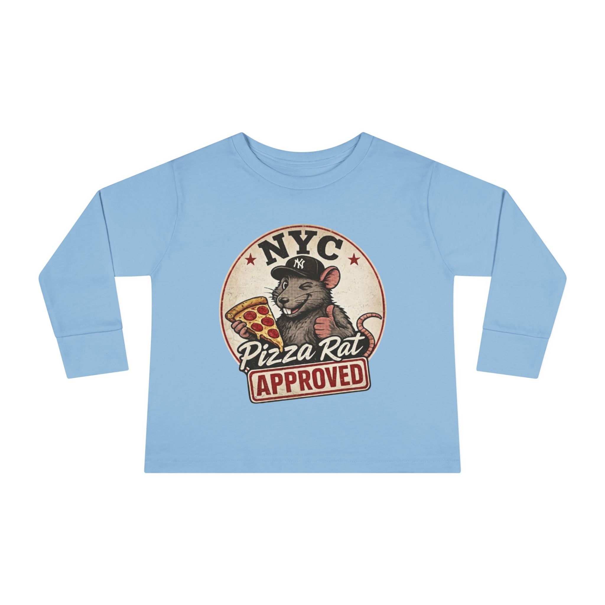 Toddler Tee — NYC Pizza Rat Approved - Long Sleeve Tee