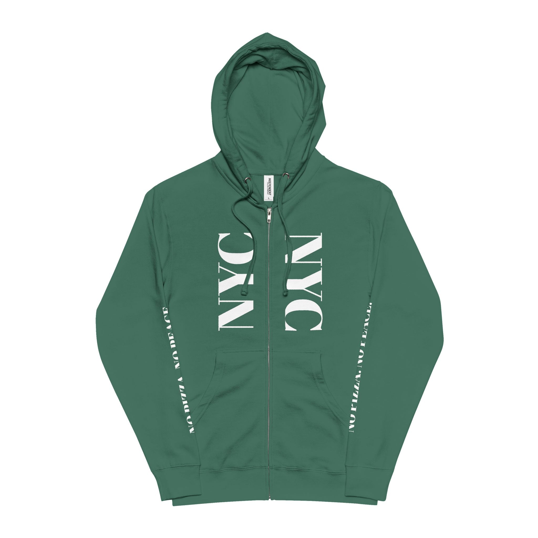NYC Distressed Zip-Up Hoodie — Vintage New York Graphic Hoodie