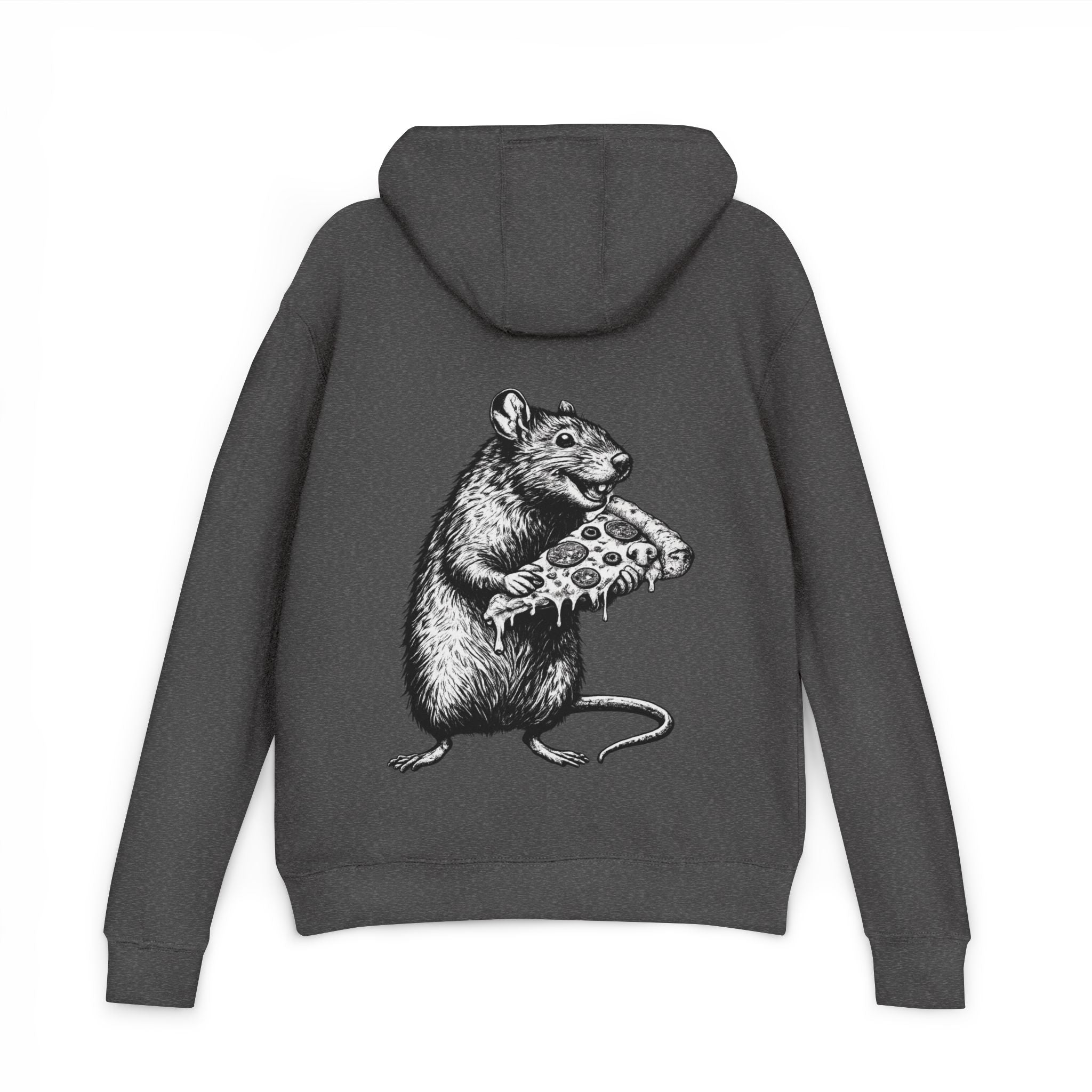 NYC Rats "Where the Rats Eat Better" Rat Holding Pizza Graphic Hoodie