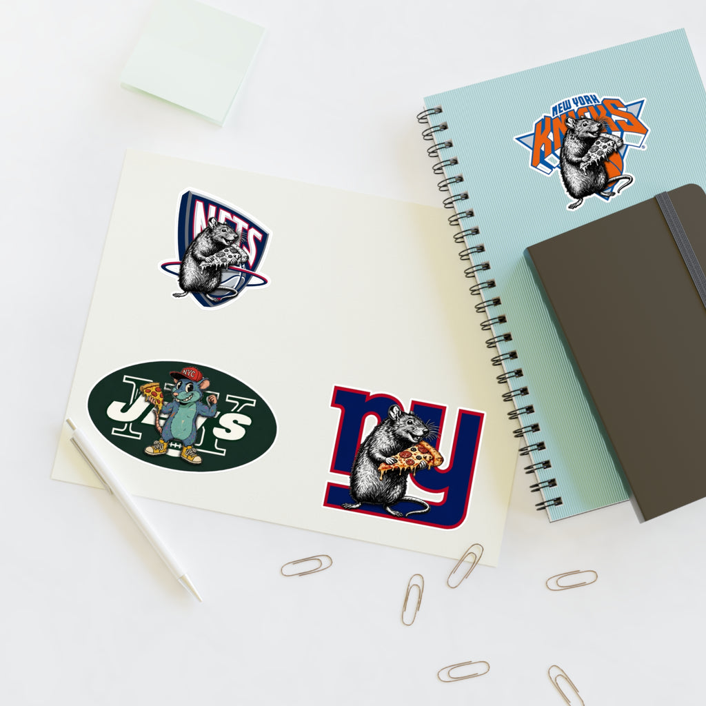 Sports Mascot Sticker Sheet — Retro Rat Designs (4-Pack)
