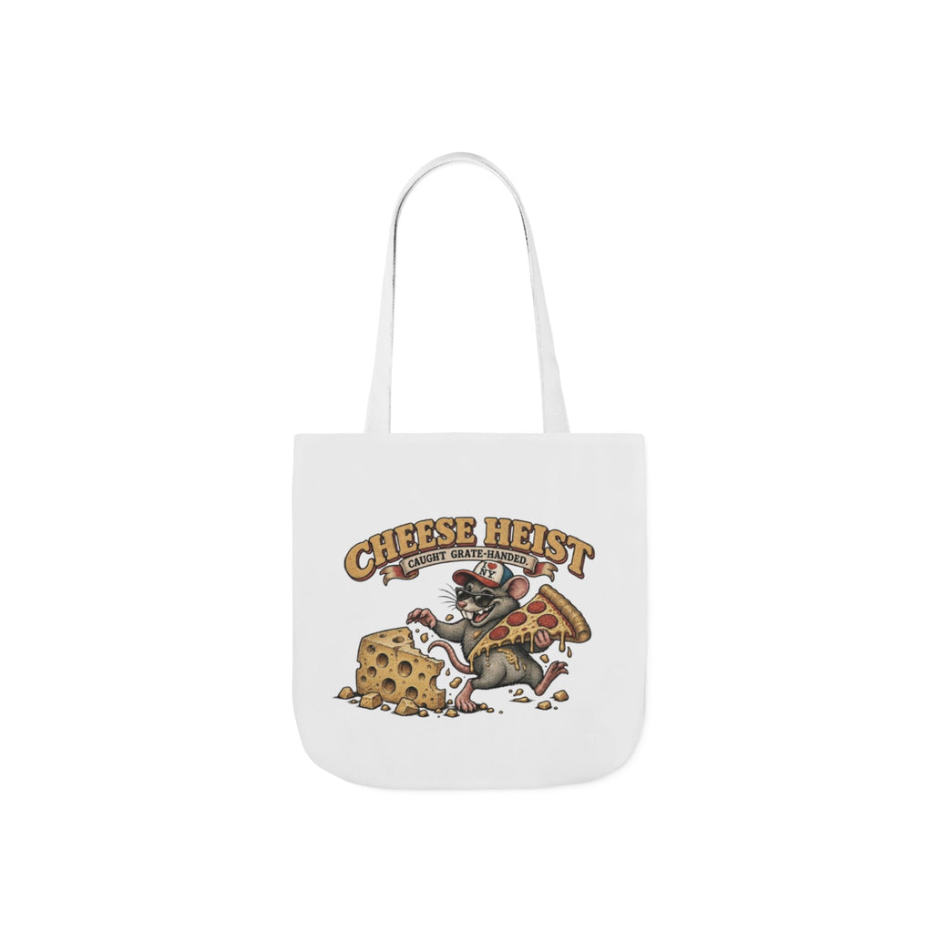 Cheese Heist Canvas Tote - Funny Mouse & Pizza Grocery Bag