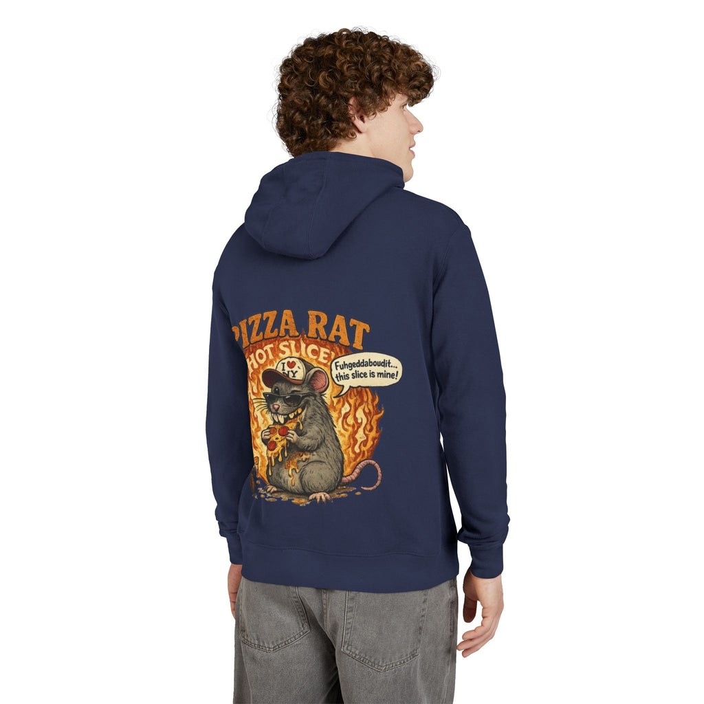 Hoodie — "Where the Rats Eat Better" Front & Pizza Rat Back Graphic Hoodie