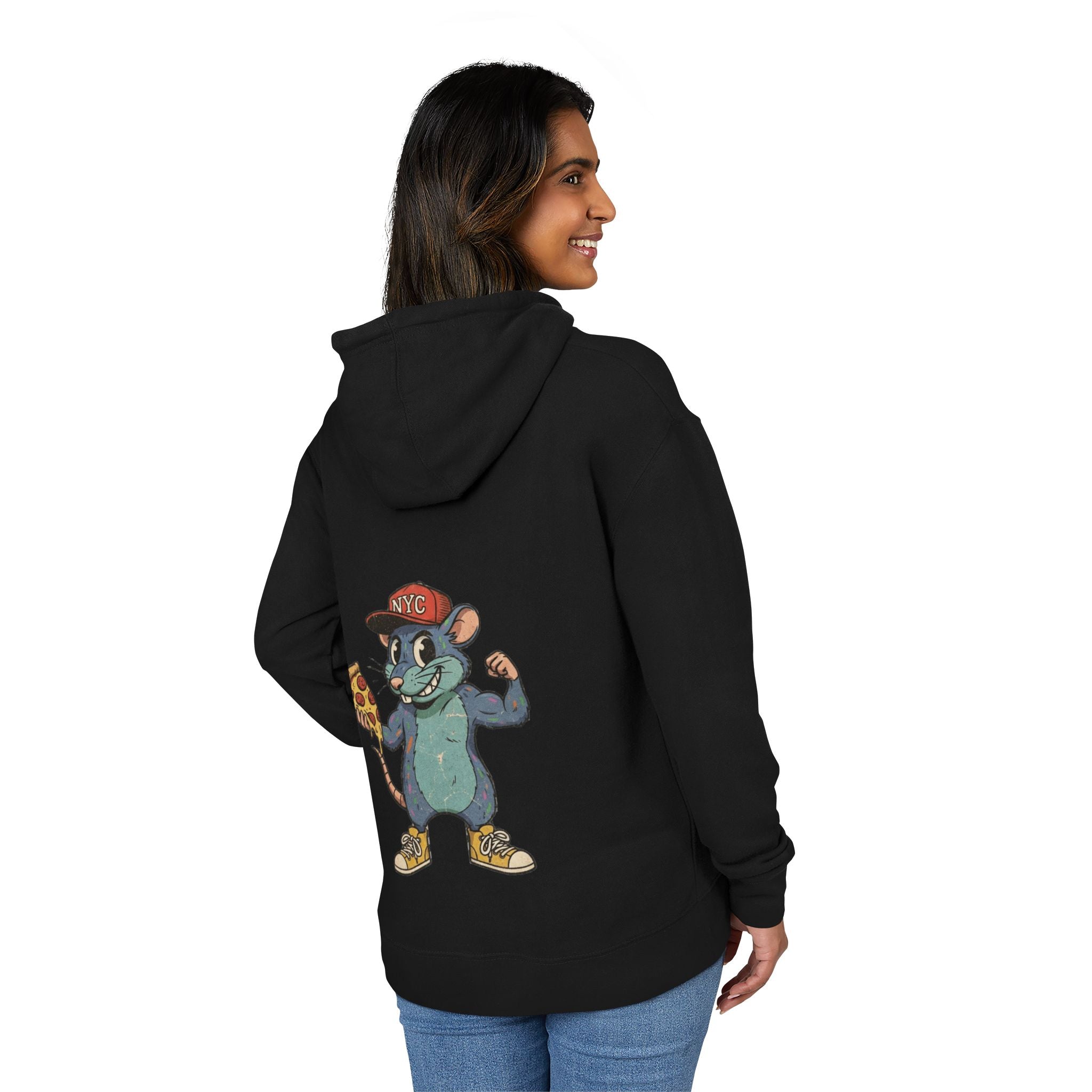 Happy New York City Pizza Rat Hoodie