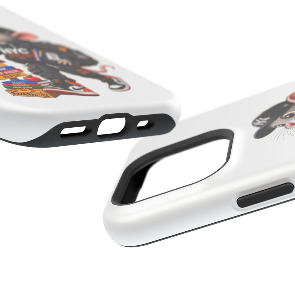 NYC Street Rat Phone Case – Magnetic Impact-Resistant iPhone Case with Back-to-School Pizza Design