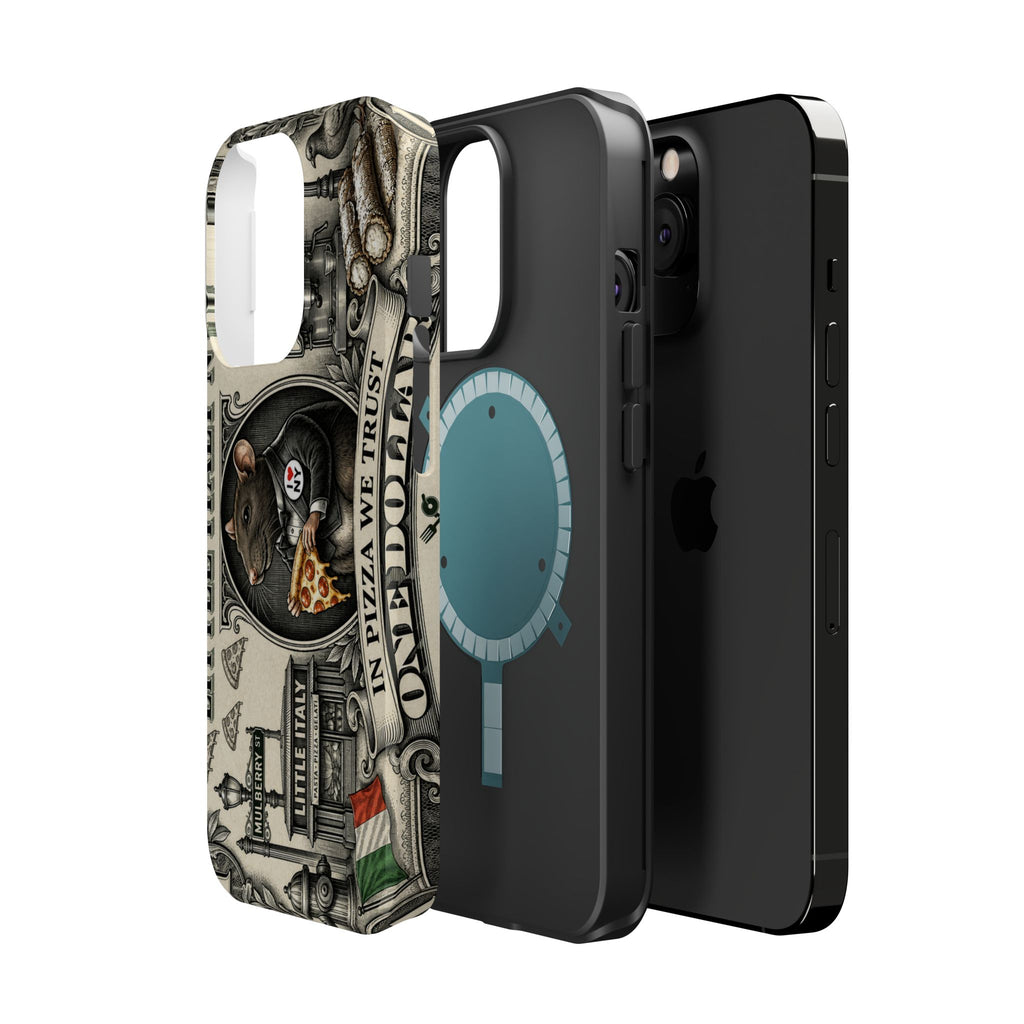 Little Italy NY Phone Case — 'In Pizza We Trust' Italy Rat Art Magnetic Impact-Resistant Case