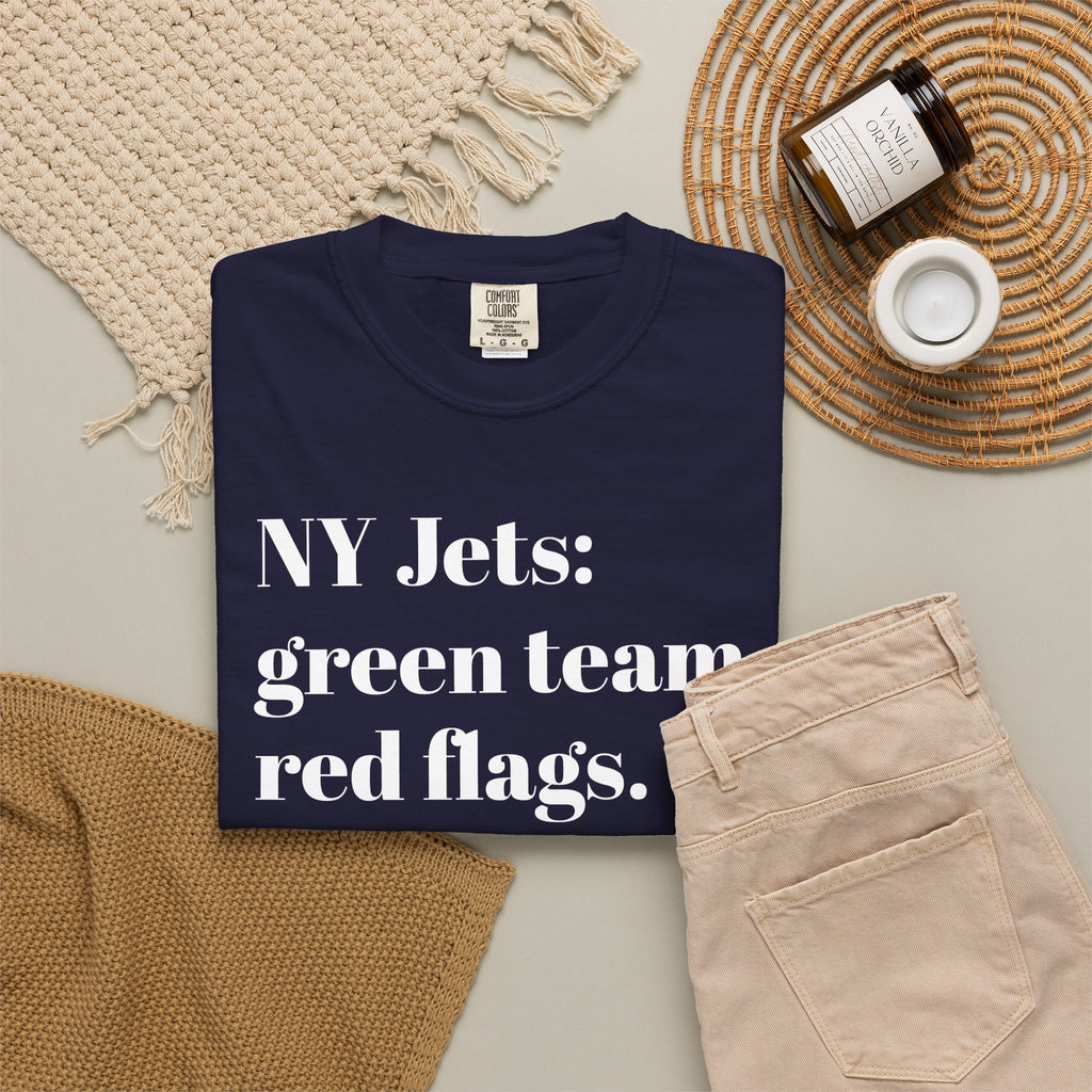 NY Jets: Green Team, Red Flags. Tee Shirt