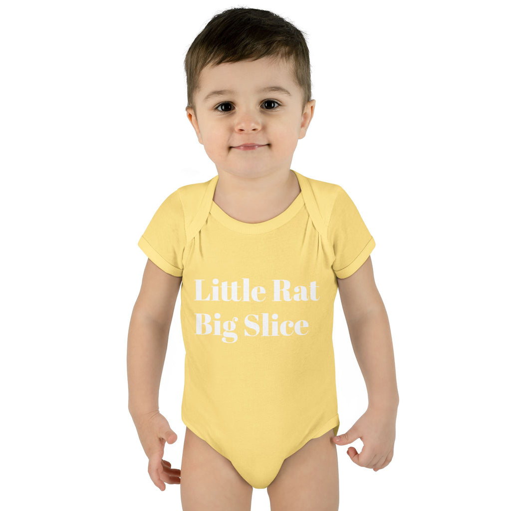 Infant Bodysuit - "Little Rat Big Slice" Cute Baby Onesie, Newborn Gift
