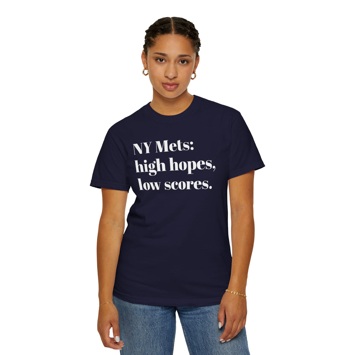 NY Mets: High Hopes, Low Scores. Tee Shirt