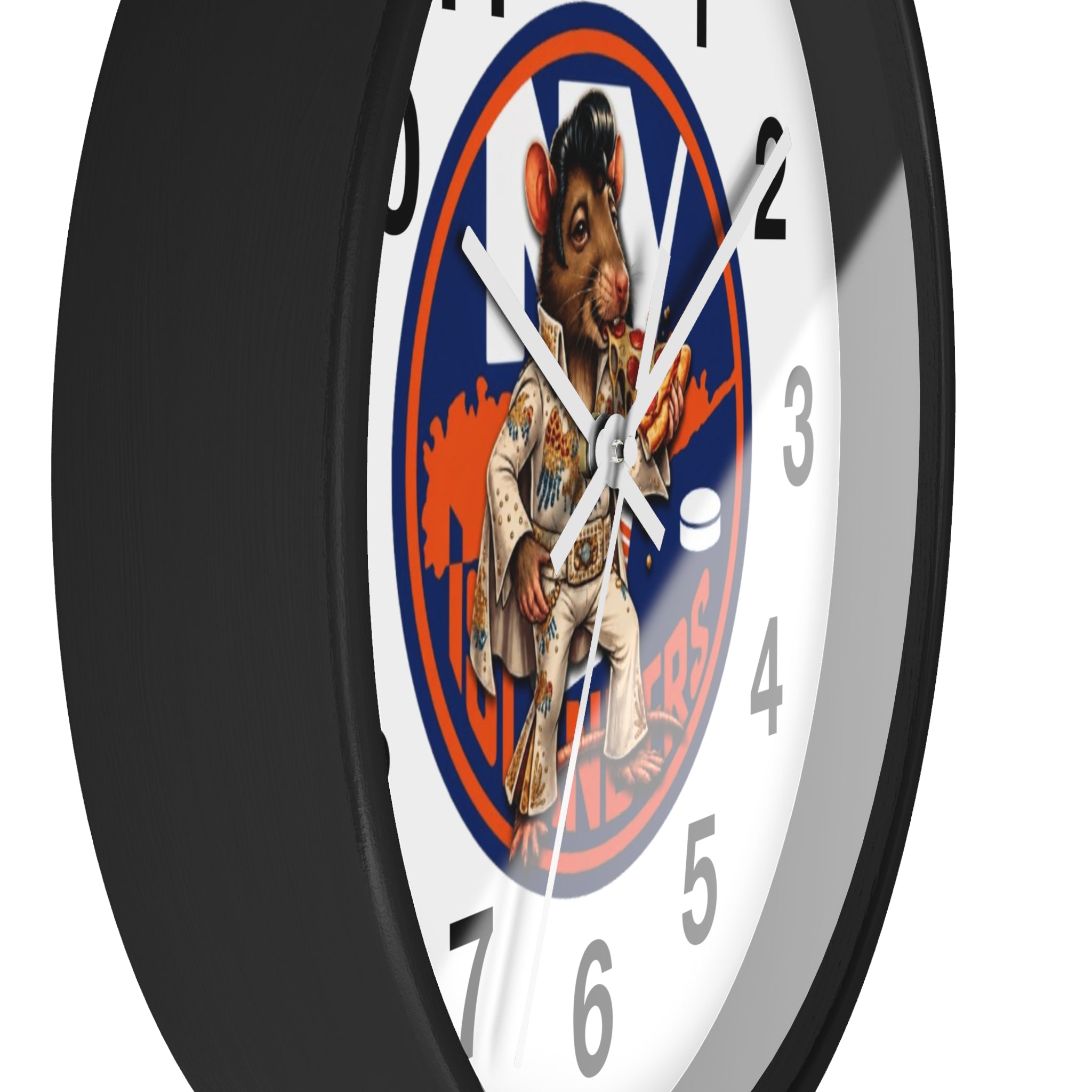 Islander Rat Elvis Wall Clock — Retro Hockey Fan Decor