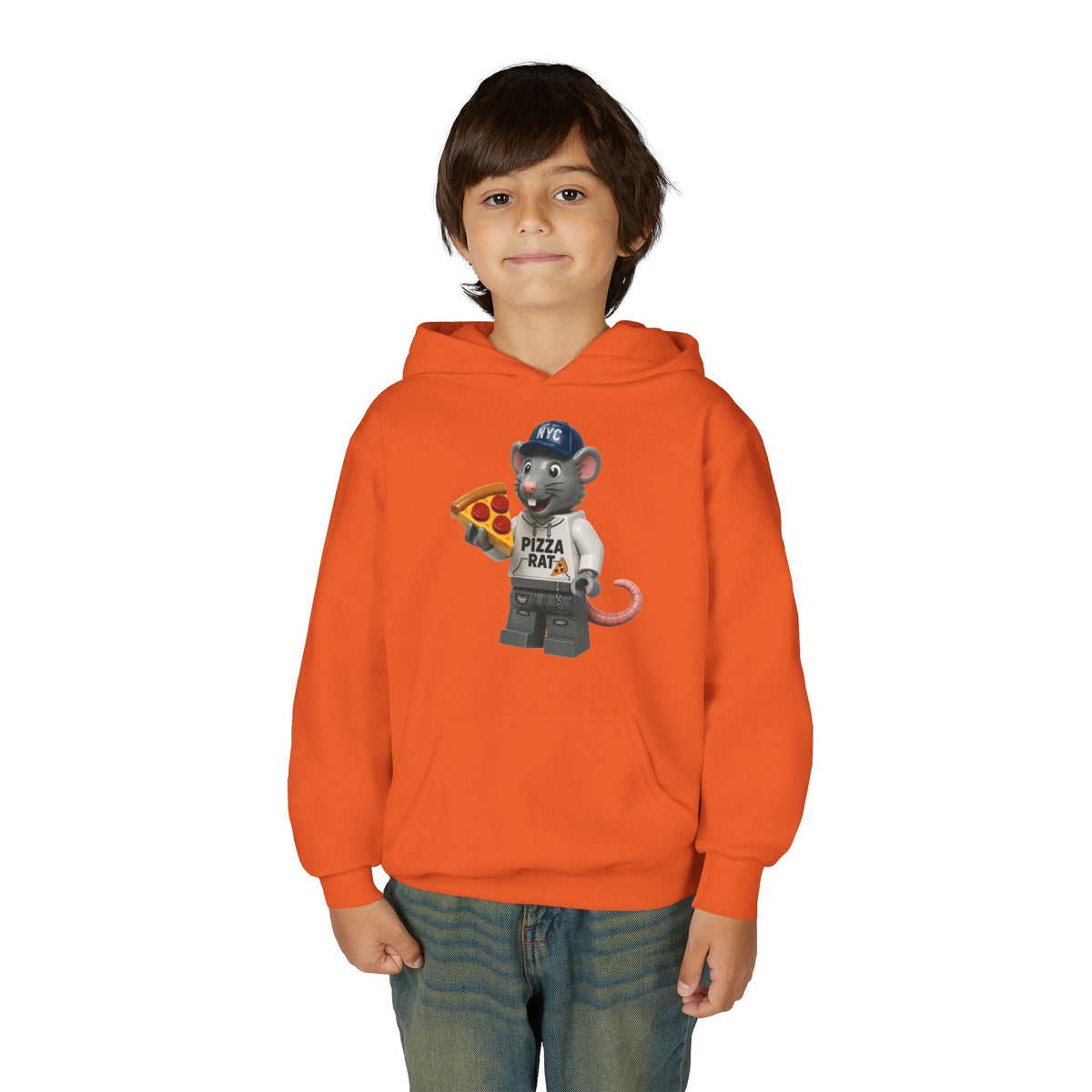 Pizza Rat Lego-Style Graphic - Youth Hoodie