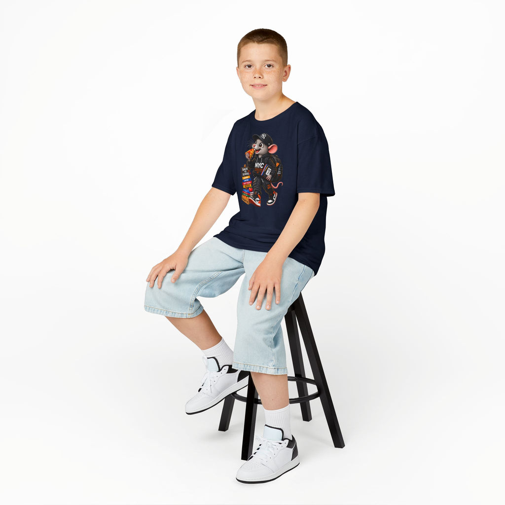 NY Teen Pizza Rat Back To School - Kids Tee