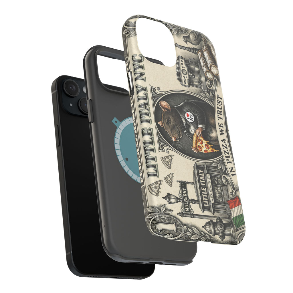 Little Italy NY Phone Case — 'In Pizza We Trust' Italy Rat Art Magnetic Impact-Resistant Case