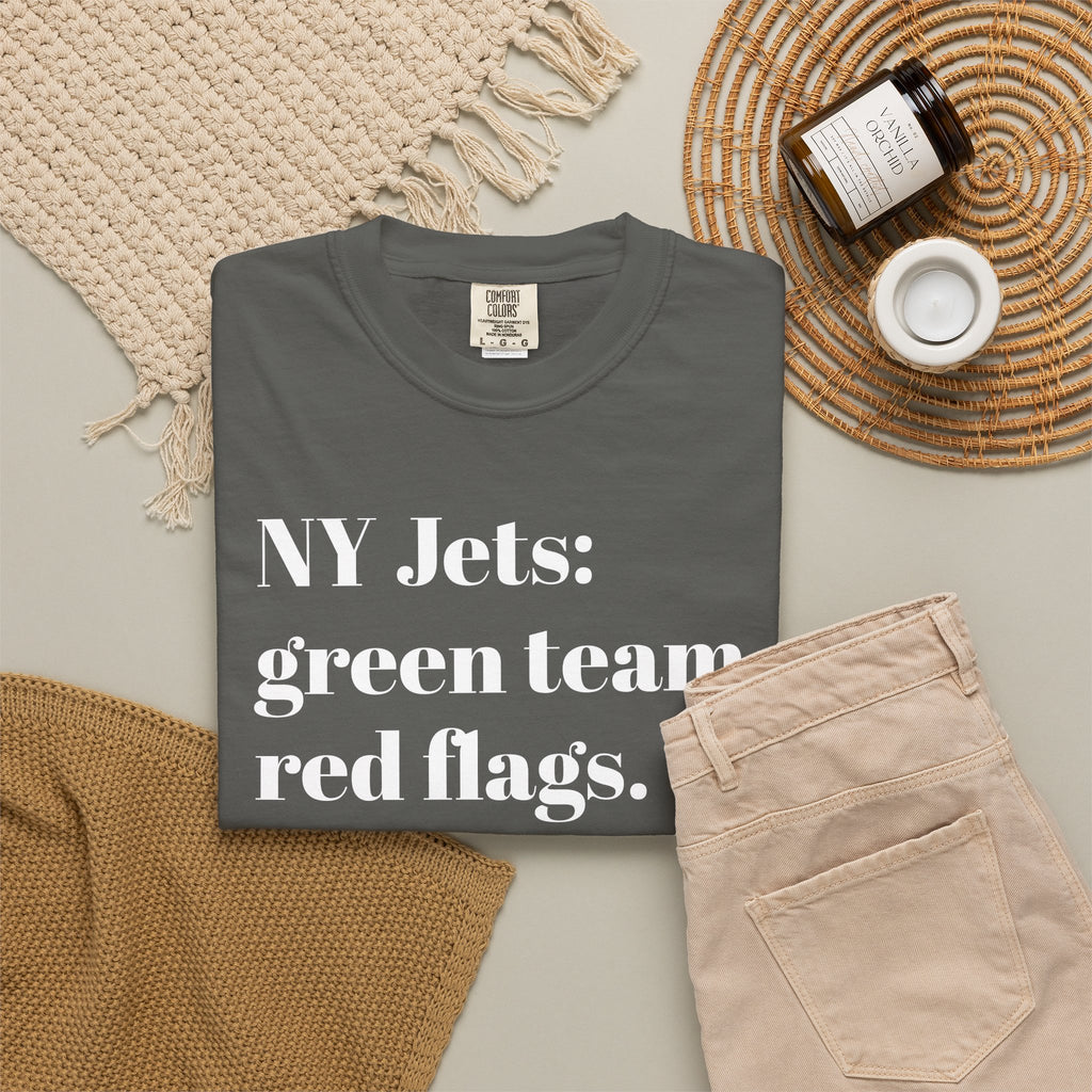 NY Jets: Green Team, Red Flags. Tee Shirt