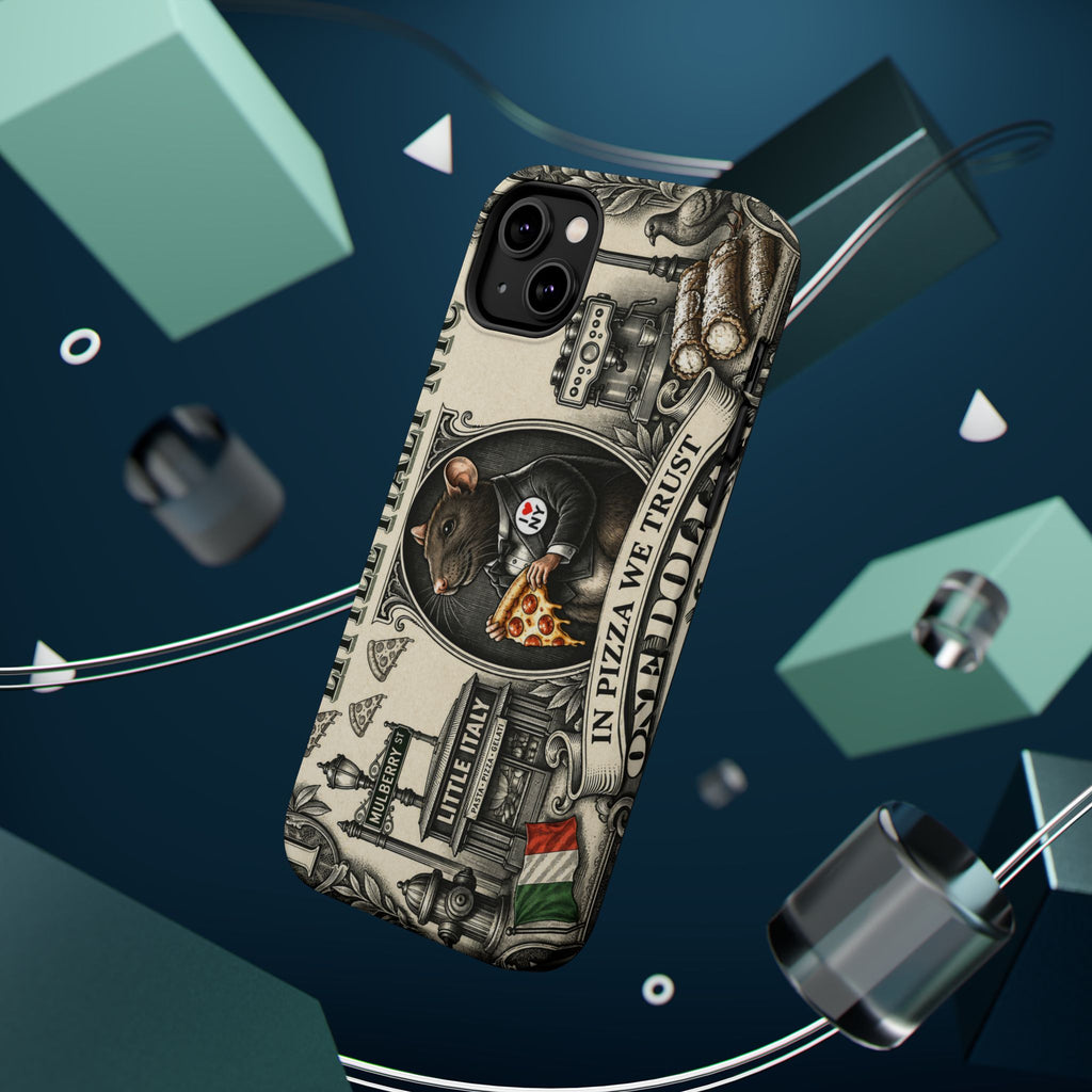 Little Italy NY Phone Case — 'In Pizza We Trust' Italy Rat Art Magnetic Impact-Resistant Case