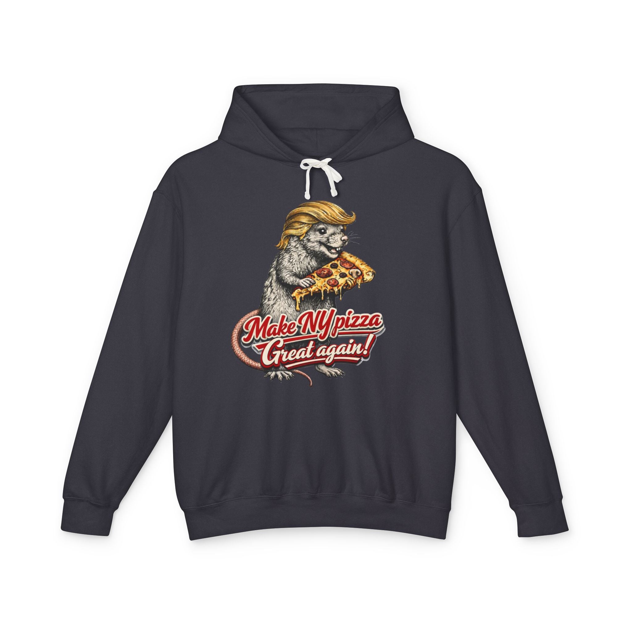 Unisex NYC Pizza Hoodie — "Make NY Pizza Great Again" Tiger with Pizza Graphic