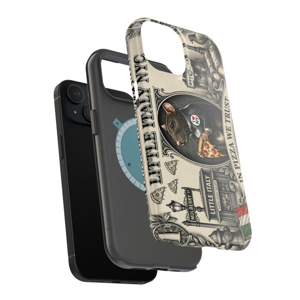 Little Italy NY Phone Case — 'In Pizza We Trust' Italy Rat Art Magnetic Impact-Resistant Case