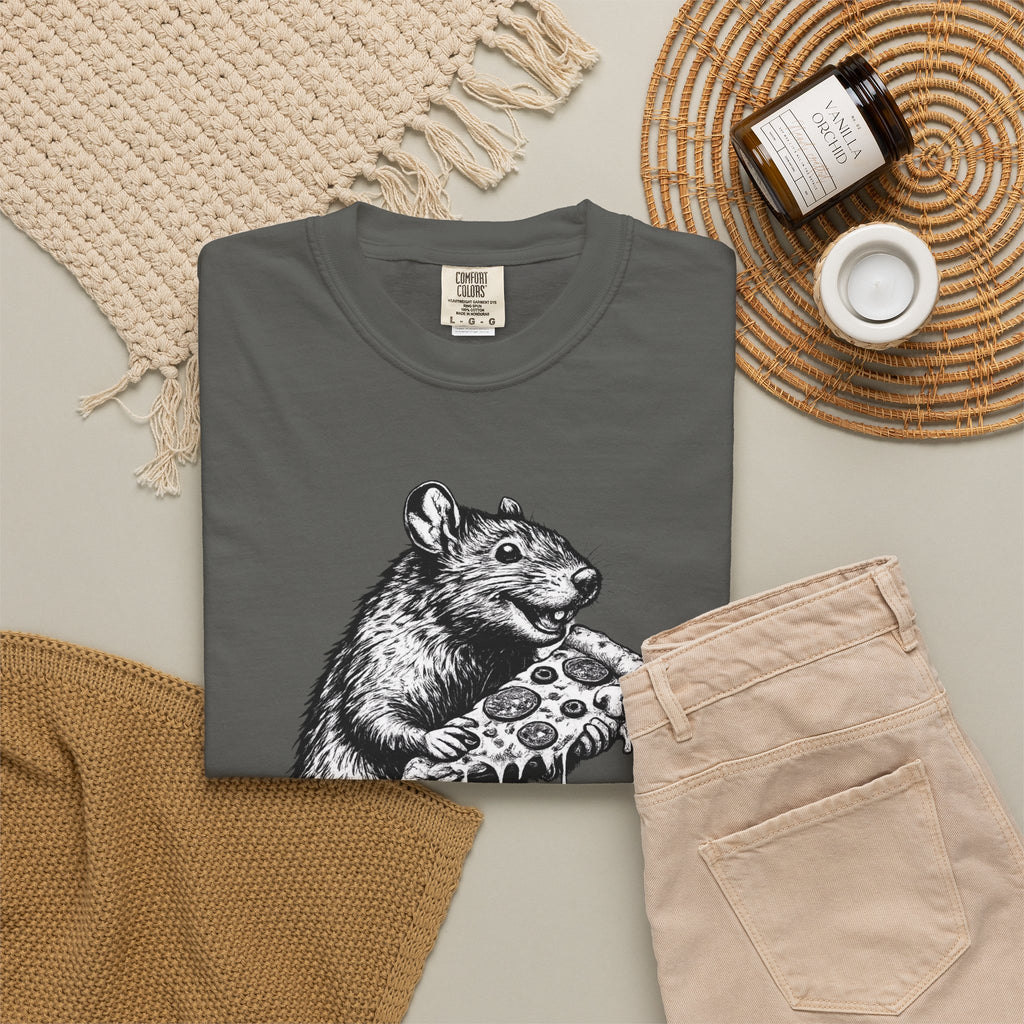 NYC Rat Eating Pizza T-Shirt