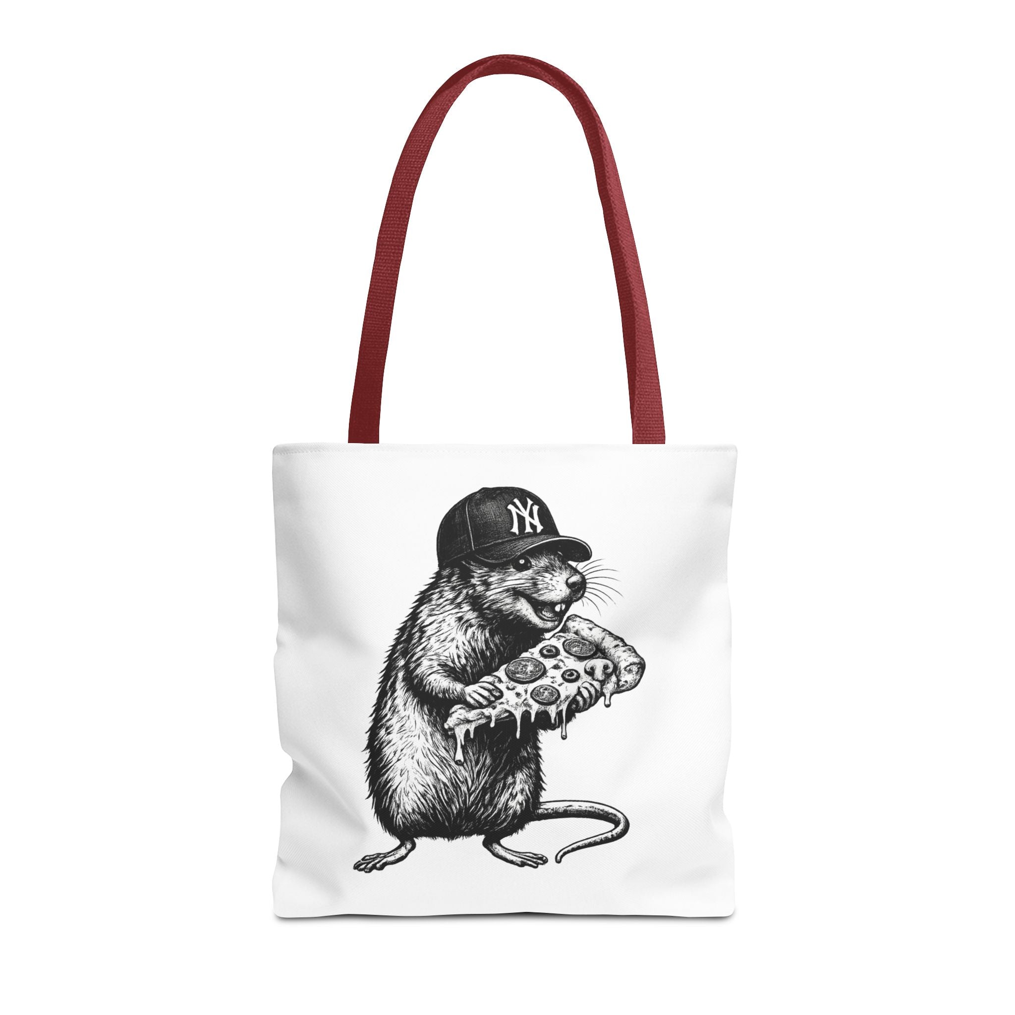 Pizza Rat Tote Bag — Cute NYC Rat Eating Pizza Canvas Tote