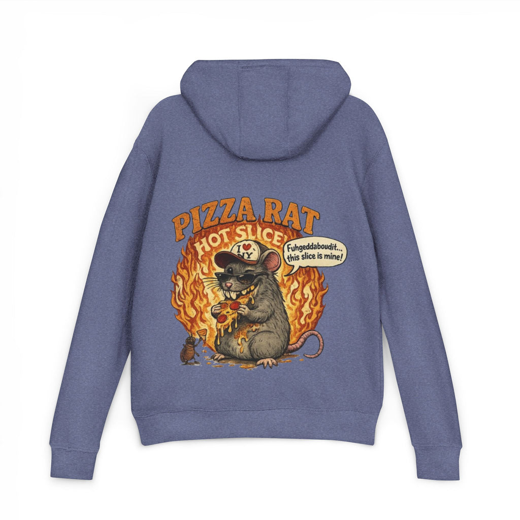 Hoodie — "Where the Rats Eat Better" Front & Pizza Rat Back Graphic Hoodie