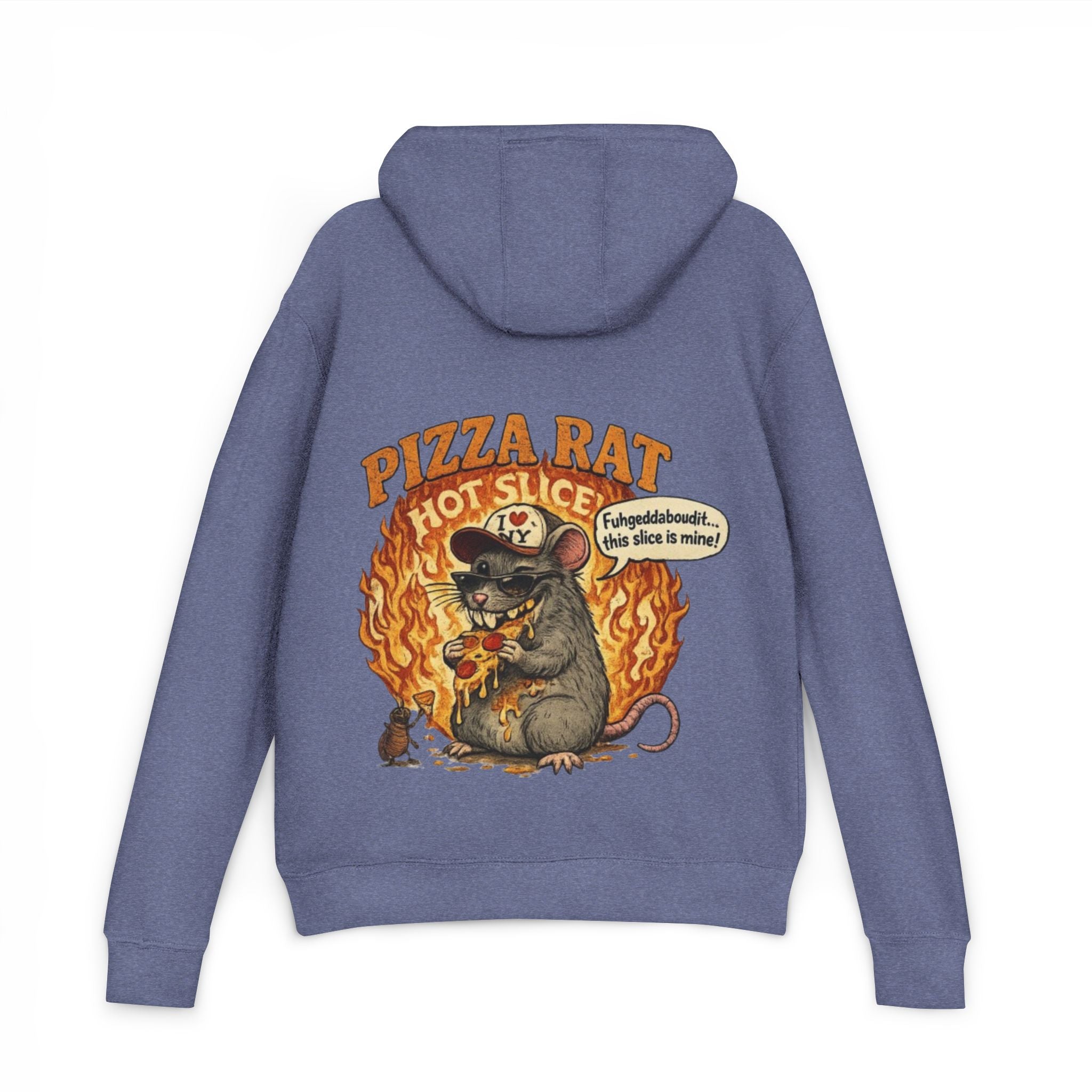 Hoodie — "Where the Rats Eat Better" Front & Pizza Rat Back Graphic Hoodie